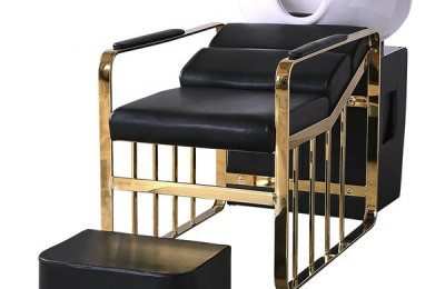 New design black hair salon chairs shampoo bowl backwash unit for barber shop