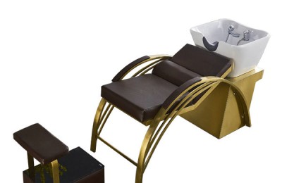 Hair salon furniture black shampoo bed shampoo backwash unit