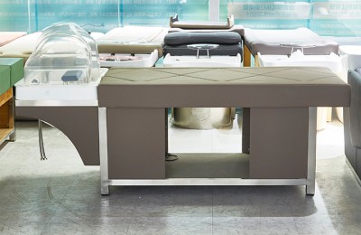 High quality hair spa washing unit shampoo bed with footrest and salon massage bed