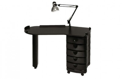 Portable Beauty Salon furniture manicure tables nail desks with lamp