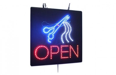 Beauty Haircut Open Sign Store LED Light Business Sign Barber shop Windows Sign for Salons