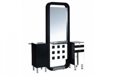 Cheap Salon Cabinet Counter Styling Mirrors Hairdressing Stations