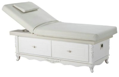 Wood treatment massage table beauty facial bed with cabinet