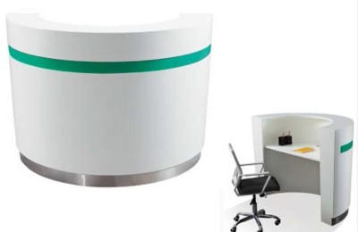 White nail reception front desk beauty table checkout counter salon furniture LED