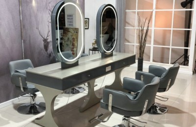 Salon furniture makeup barber hairdressing beauty station with mirror