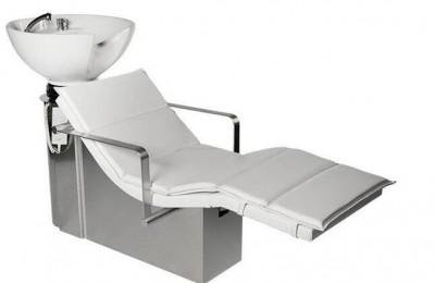 Alibaba white massage hair lay down backwash bed shampoo bowl chair barber salon equipment