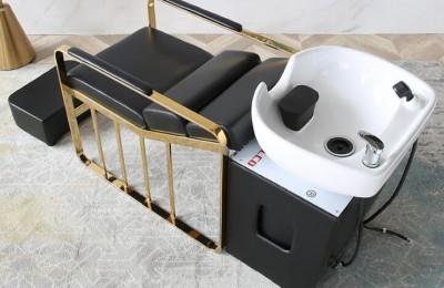 Alibaba Electric Salon Washing Shampoo Bowl Massage Chairs Hair Washing Shampoo Bed Barber Station